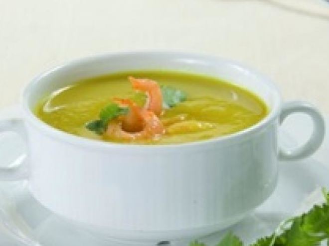 Рецепт картофельного супа-пюре с креветками