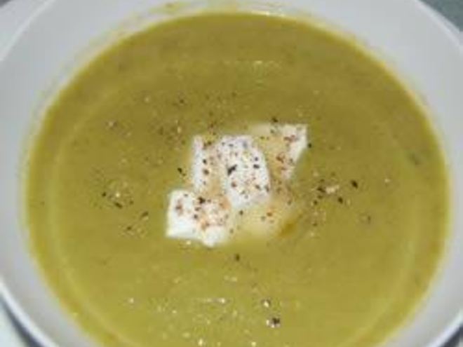 Рецепт картофельного супа-пюре с луком-пореем