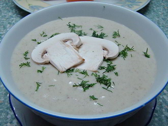 Рецепт картофельного супа-пюре с шампиньонами