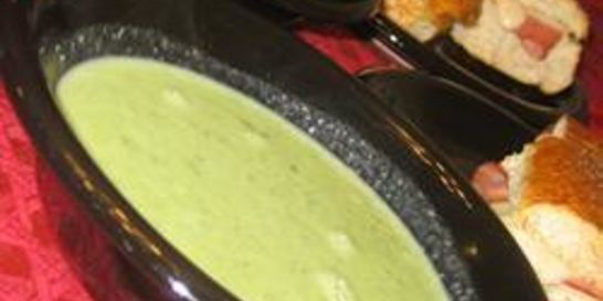 Куриный суп-пюре со шпинатом