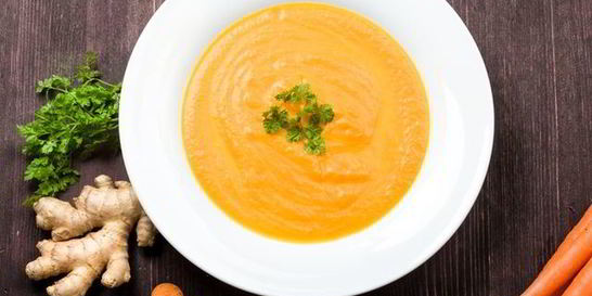 Морковный суп-пюре с имбирeм