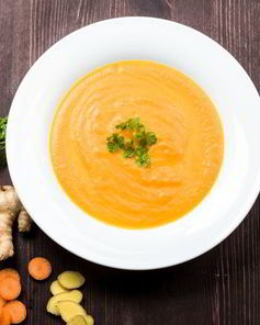 Морковный суп-пюре с имбирeм