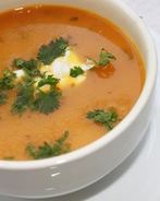 Морковный суп-пюре с кориандром