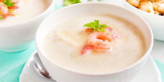 Сливочный рыбный суп-пюре