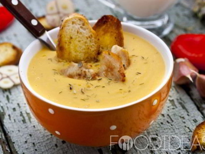 Рецепт сливочного супа-пюре с курицей