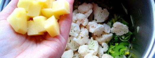 сливочный суп-пюре с овощами и курицей. Шаг 6