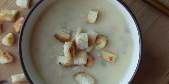 Сливочный суп-пюре с семгой