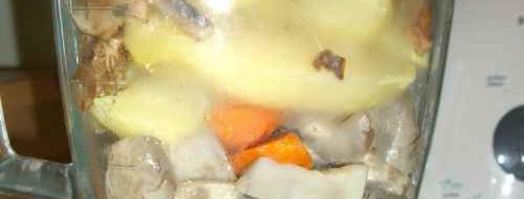 суп-пюре грибной с беконом. Шаг 13