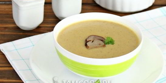 Суп-пюре грибной с плавленным сыром