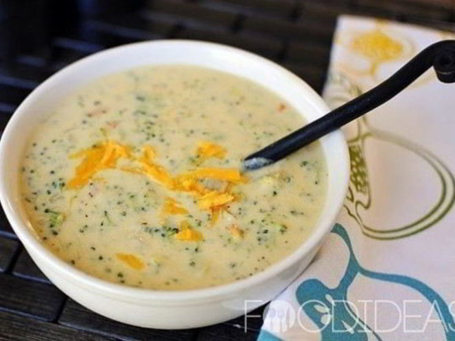 Рецепт супа-пюре из брокколи и сыра