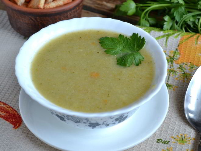 Рецепт супа-пюре из брокколи и цветной капусты