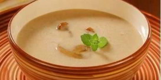 Суп-пюре из фасоли с грибами