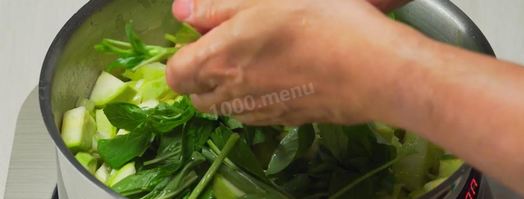 суп-пюре из кабачков с базиликом. Шаг 5