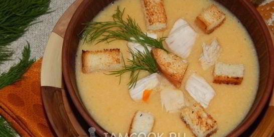Суп-пюре из курицы с картофелем
