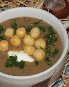 Суп-пюре из лесных грибов