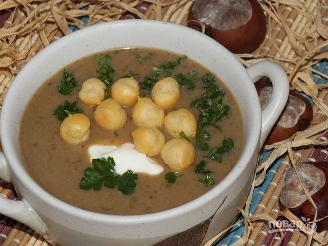 Рецепт супа-пюре из лесных грибов