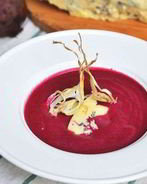 Суп-пюре из печеной свеклы