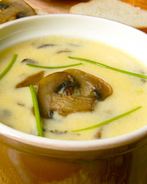 Суп-пюре из шампиньонов с плавленным сыром