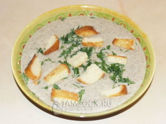 Рецепт супа пюре из шампиньонов со сливками