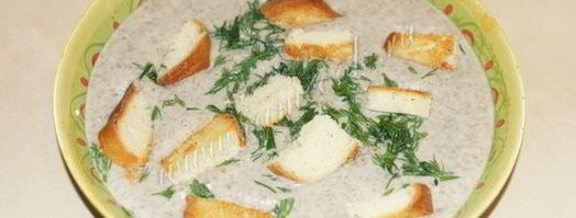 суп пюре из шампиньонов со сливками. Шаг 12