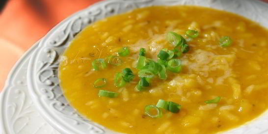 Суп-пюре из тыквы с рисом