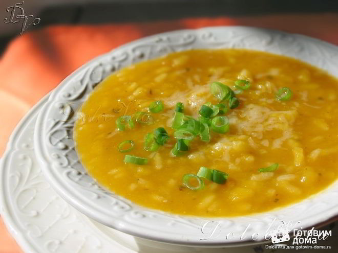 Рецепт супа-пюре из тыквы с рисом