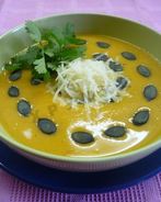 Суп пюре из тыквы с яблоками и мускатным орехом