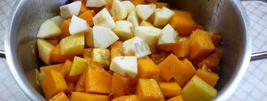 суп пюре из тыквы с яблоками и мускатным орехом. Шаг 6