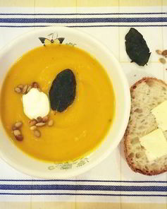 Суп пюре из тыквы с яблоком