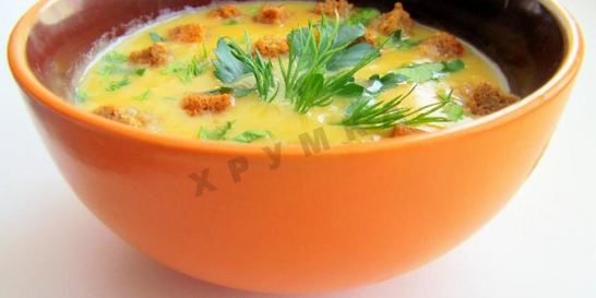 Суп-пюре из тыквы со сливками в мультиварке