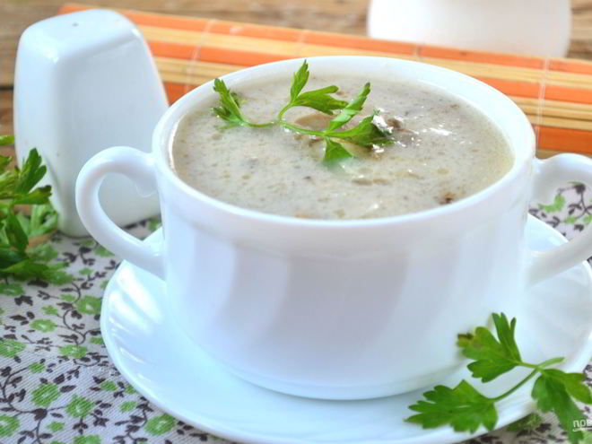 Рецепт супа-пюре из вешенок