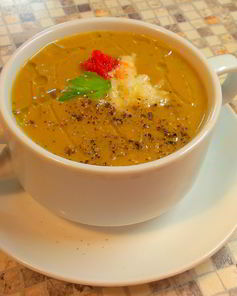 Суп-пюре из запеченных баклажанов