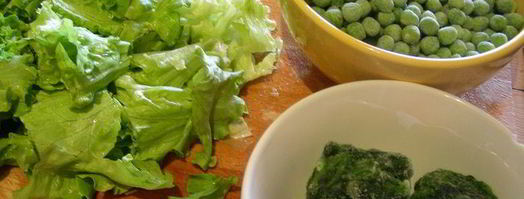 суп-пюре леонтин с зеленым горошком, луком-пореем и шпинатом. Шаг 2