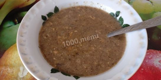 Суп-пюре луково-грибной в мультиварке