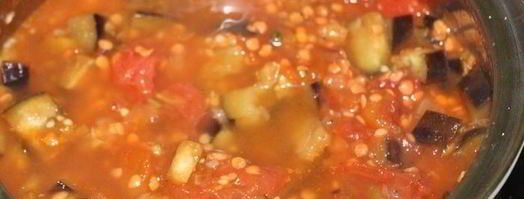 суп-пюре с баклажаном, томатами и чечевицей. Шаг 6
