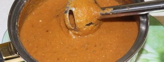 суп-пюре с баклажаном, томатами и чечевицей. Шаг 7