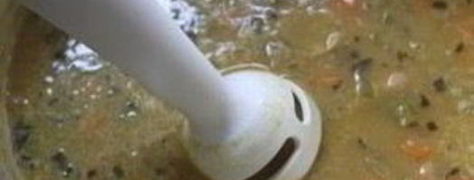 суп-пюре с фасолью и ветчиной. Шаг 5