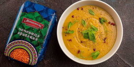 Суп-пюре с красной чечевицей
