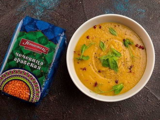 Рецепт супа-пюре с красной чечевицей