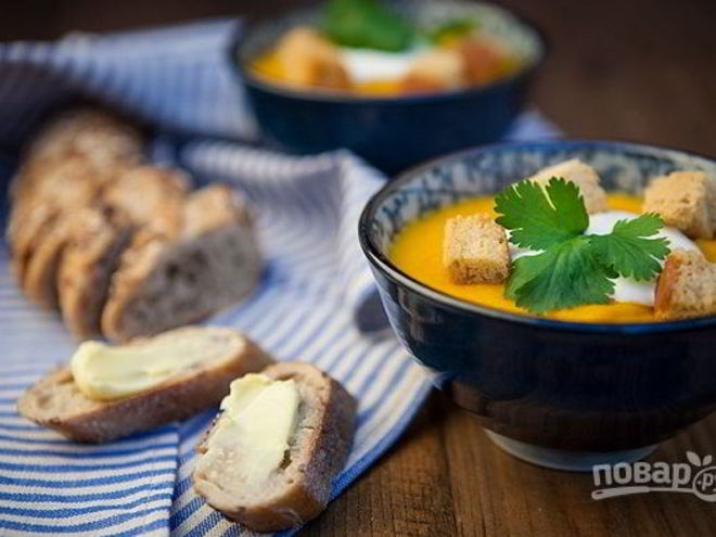 Рецепт супа-пюре с морковью и рисом