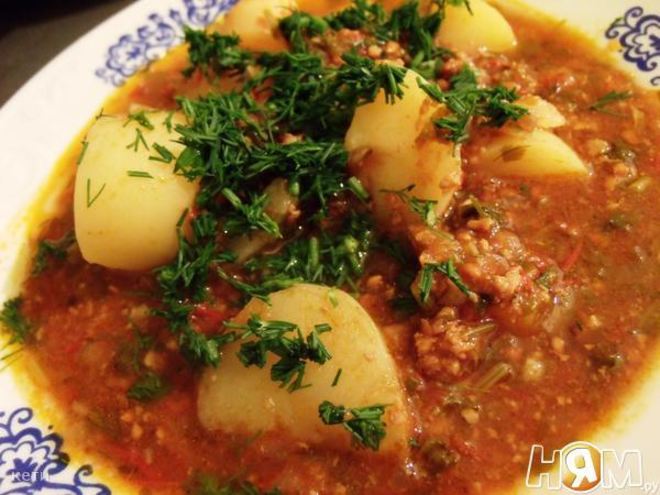 Рецепт супа-пюре с рубленым мясом