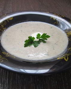 Суп-пюре с цукини и грибами