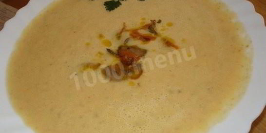 Суп-пюре с тыквой и грибами