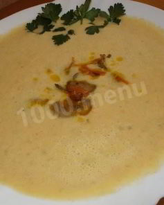 Суп-пюре с тыквой и грибами