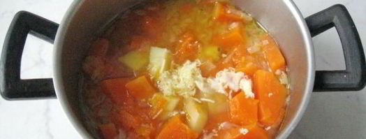 суп-пюре с тыквой и сухариками. Шаг 8