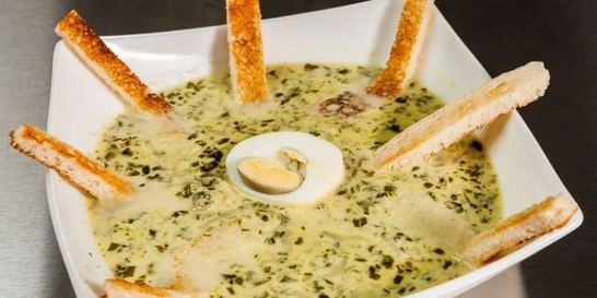 Суп пюре со шпинатом