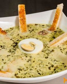 Суп пюре со шпинатом