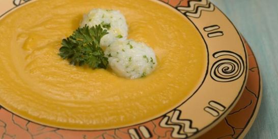 Суп-пюре тыквенный с клецками