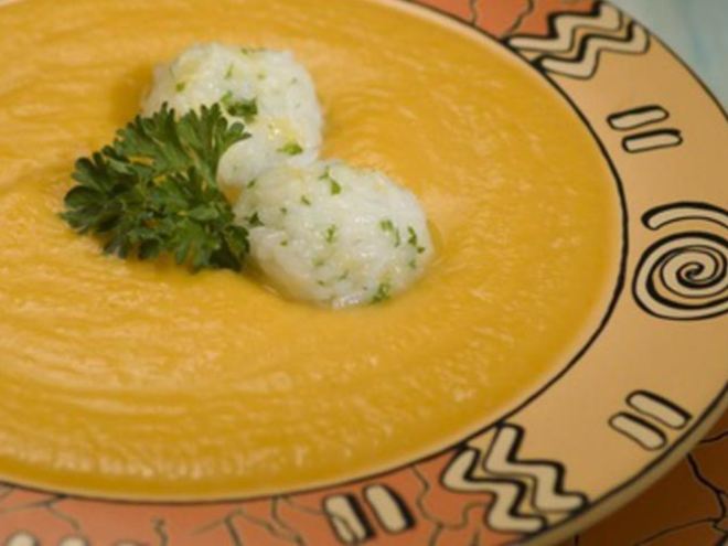 Рецепт супа-пюре тыквенного с клецками