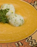 Суп-пюре тыквенный с клецками